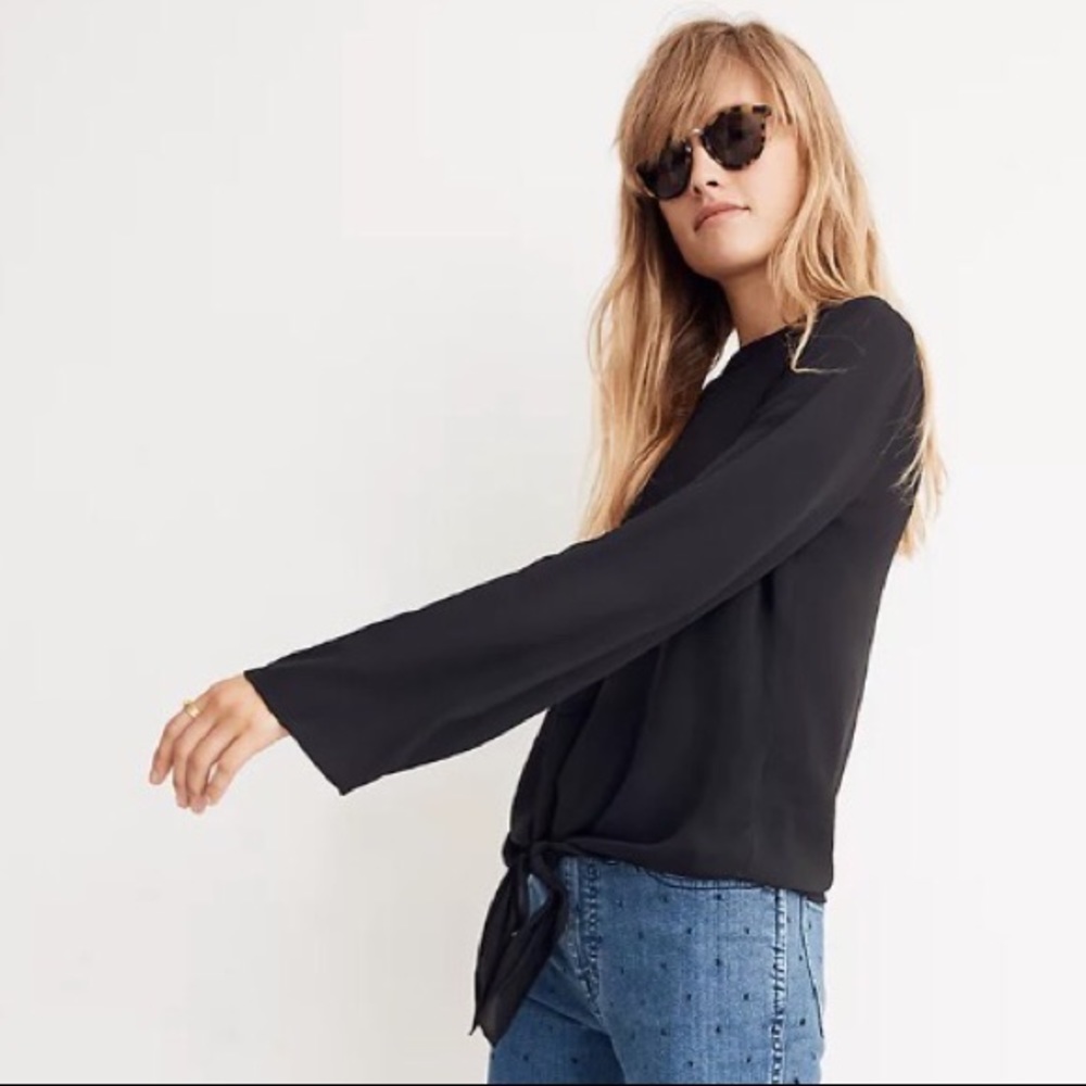 Madewell bell-sleeve tie top